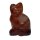 Carneol - Achat Katze dunkel braun ca. 40 x 25 mm