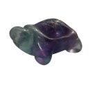 Fluorit grün/lila Schildkröte ca. 28 x 19 x 12 mm
