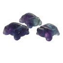 Fluorit grün/lila Schildkröte ca. 28 x 19 x 12 mm