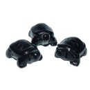 Obsidian schwarz Schildkröte ca. 50 x 34 x 22 mm