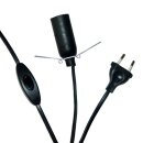 Zuleitung Kabel für Salzlampen, 250 cm lang, weißes Kabel mit Schalter