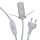 Zuleitung Kabel für Salzlampen, 250 cm lang, weißes Kabel mit Schalter