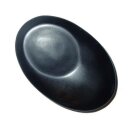 Obsidian schwarz Daumenstein flacher XL Stein mit Mulde...