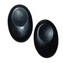 Obsidian schwarz Daumenstein flacher XL Stein mit Mulde...