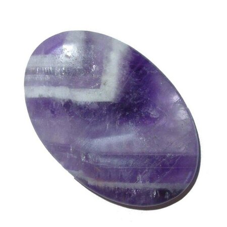 Amethyst gebändert Daumenstein Schlaf Stein flacher XL Mulde ca. 40 x 60 x 10 mm