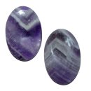 Amethyst gebändert Daumenstein Schlaf Stein flacher XL Mulde ca. 40 x 60 x 10 mm