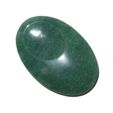 Aventurin Daumenstein Schlaf Stein flacher XL mit Mulde ca. 40 x 60 x 10 mm