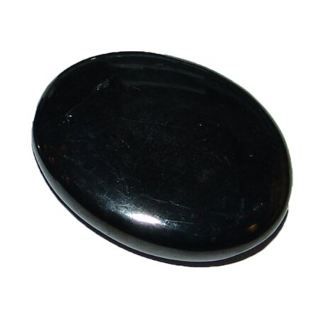 Gagat(Jett) Daumenstein Schlaf Stein Handschmeichler mit Mulde Größe ca. 40-45mm