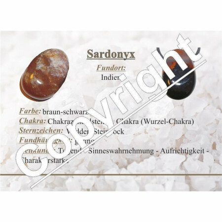 Sardonyx 100 g Trommelsteine ca. 6 - 8 Steine ca. 25 - 35 mm