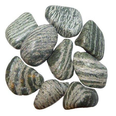 Silberauge / Serpentin 50 g Trommelsteine ca. 3 - 5 Steine ca. 20 - 30 mm