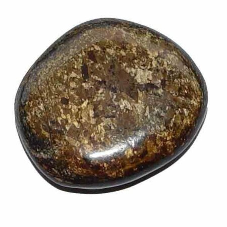Bronzit Scheibenstein  flacher Trommelstein Handschmeichler ca. 35 - 45 mm
