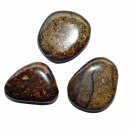 Bronzit Scheibenstein  flacher Trommelstein Handschmeichler ca. 35 - 45 mm