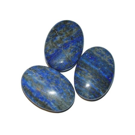 Lapislazul Scheibenstein flacher Trommelstein XL ca. 50 mm 1 Stück