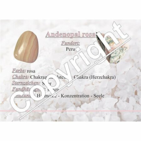 Edelsteinkarten- Andenopal rosa
