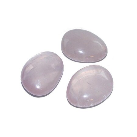 Rosenquarz Madagaskar Scheibenstein fllacher Trommelstein ca. 40 - 50 mm 1 Stück