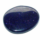 Blaufluss Scheibenstein ca. 30 - 35 mm flacher Edelstein Trommelstein blauer Goldfluss (synthetisch)