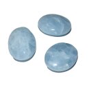 Calcit blau Trommelstein Handschmeichler Glücksstein ca. 35 - 40 mm