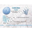 Calcit blau Trommelstein Handschmeichler Glücksstein ca. 35 - 40 mm