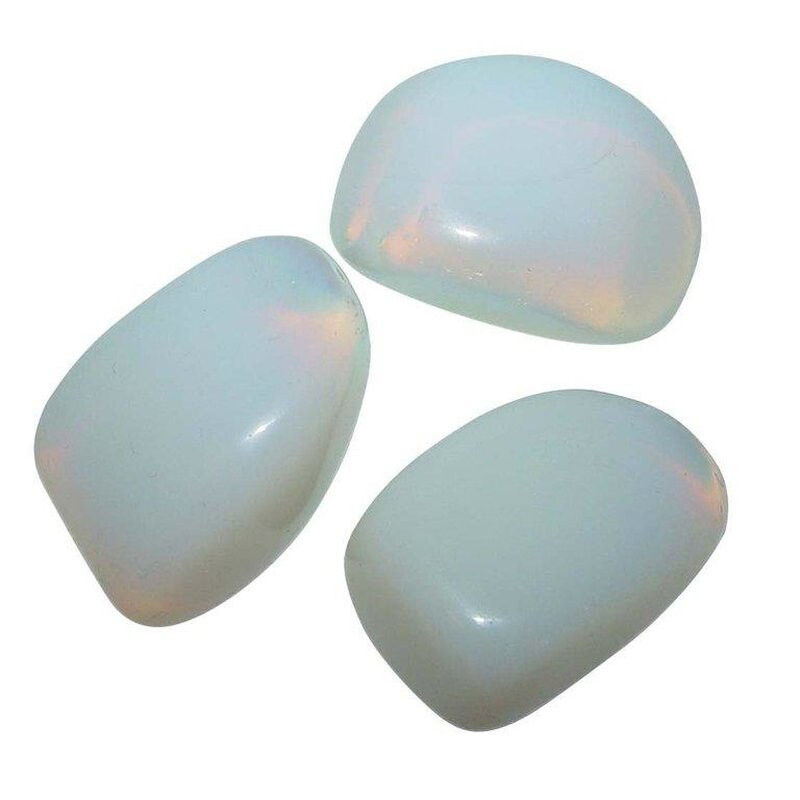 Opalith (Glas, synthetisch) milchig Schimmer gelb/orange
