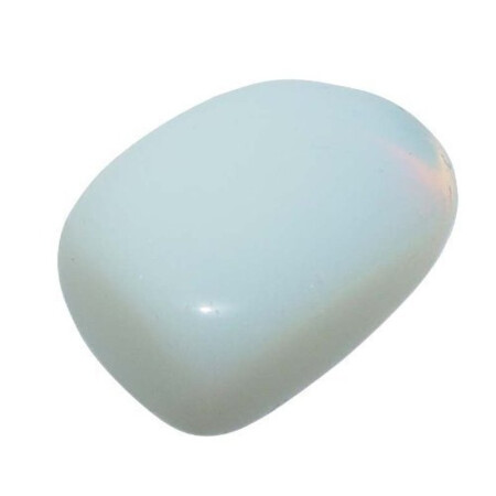 Opalith (Glas, synthetisch) milchig Schimmer gelb/orange Trommelstein Handschmeichler