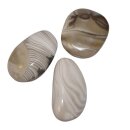 Flint Feuerstein flacher Scheibenstein Handschmeichler Trommelstein ca. 40 - 50 mm