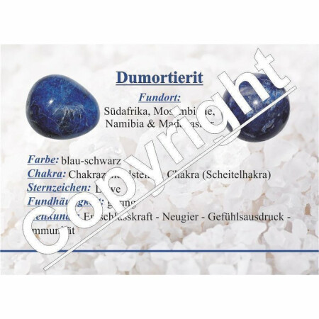 Dumortierit Trommelstein Handschmeichler Scheibenstein flach ca. 30 - 40 mm