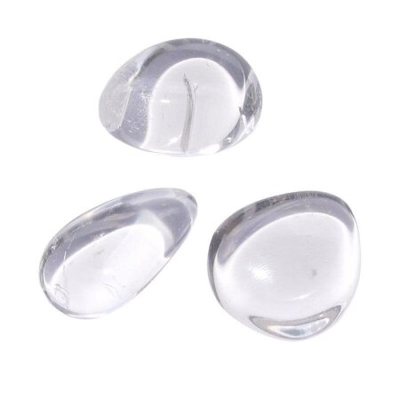 Bergkristall Trommelstein Handschmeichler ca. 25 - 30 mm  A* extra 1 Stück