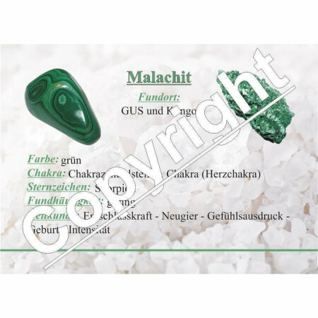 Malachit Trommelstein Handschmeichler ca. 61 - 70 g SUPER A*Qualität