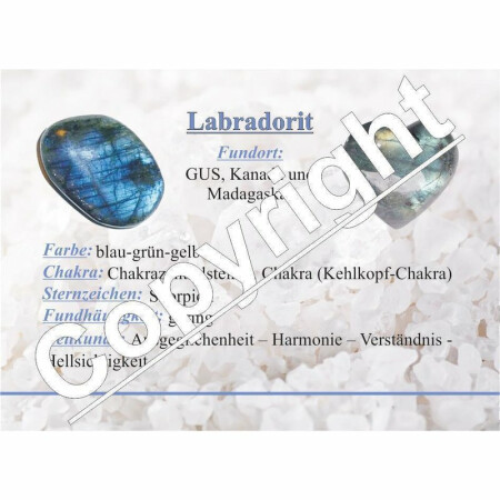 Labradorit kleiner flacher Trommelstein Handschmeichler A* Qualität ca. 30 mm