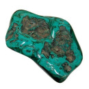 Malachit XXL Sammler Stück eine Seite pol. Rarität m. Augen ca. 620 g ca. 12x7 cm SUPER A*