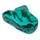 Malachit XXL Sammlerstück eine Seite poliert Rarität m. Augen 536 g, ca. 9 x 6,5 cm SUPER A*
