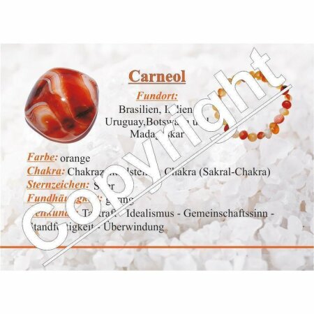 Edelsteinkarten- Carneol