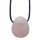 Rosenquarz Trommelstein Tropfen gebohrt (2,5 mm) ca. 30 x 20 mm Anhänger Edelstein