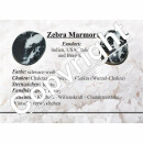 Zebra Marmor Anhänger flacher Trommelstein ca. 30 x 20 mm mit Bohrung 2,5 mm