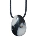 Zebra Marmor Trommelstein Tropfen gebohrt (2,5 mm) ca. 30...