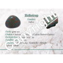 Heliotrop Anhänger flacher Trommelstein ca. 30 x 20 mm in Tropfen Form mit Bohrung: ca. 2,5 mm