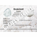 Bergkristall Anhänger flacher Trommelstein in Tropfen Form ca. 30 x 20 mm mit Bohrung: ca. 2,5 mm