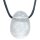 Bergkristall Trommelstein Tropfen gebohrt (2,5 mm) ca. 30 x 20 mm Anhänger Edelstein
