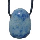 Blauquarz Trommelstein Tropfen gebohrt (2,5 mm) ca. 30 x...