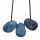 Blauquarz Anhänger flacher Trommelstein ca. 30 x 20 mm in Tropfen Form mit Bohrung: ca. 2,5 mm
