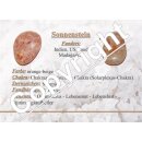 Sonnenstein Trommelstein Tropfen gebohrt (2,5 mm) ca. 30 x 20 mm Anhänger Edelstein