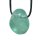Fluorit grün Anhänger flacher Trommmelstein ca. 30 x 20 mm in Tropfen Form mit Bohrung ca. 2,5 mm