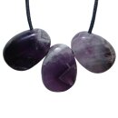 Amethyst gebändert Trommelstein Tropfen 20 x 30 mm gebohrt (2,5 mm)