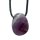 Amethyst gebändert Trommelstein Tropfen gebohrt (2,5 mm) ca. 30 x 20 mm Anhänger Edelstein