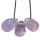 Amethyst klar Trommelstein Tropfen gebohrt(2,5 mm) ca. 30 x 20 mm Anhänger