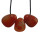 Achat carneolfarben und Natur Anhänger flacher Trommelstein in Tropfen Form ca. 30 x 20 mm mit Bohrung: ca. 2,5 mm