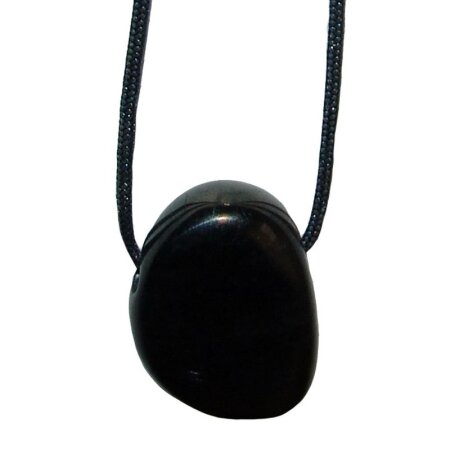 Gagat Trommelstein Tropfen gebohrt(2,5 mm) Glückstein Anhänger Edelstein