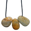 Grazy Lace Trommelstein Tropfen gebohrt (2,5 mm) ca. 28 x 23 mm Anhänger Edelstein