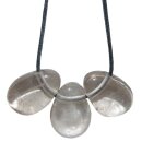 Rauchquarz Trommelstein Tropfen gebohrt (2,5 mm) ca. 30 x 20 mm Anhänger Edelstein