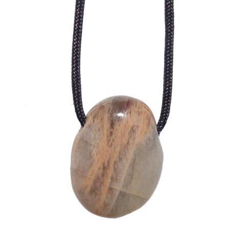 Mondstein Trommelstein Tropfen gebohrt (2,5 mm) ca. 30 x 20 mm Anhänger Edelstein